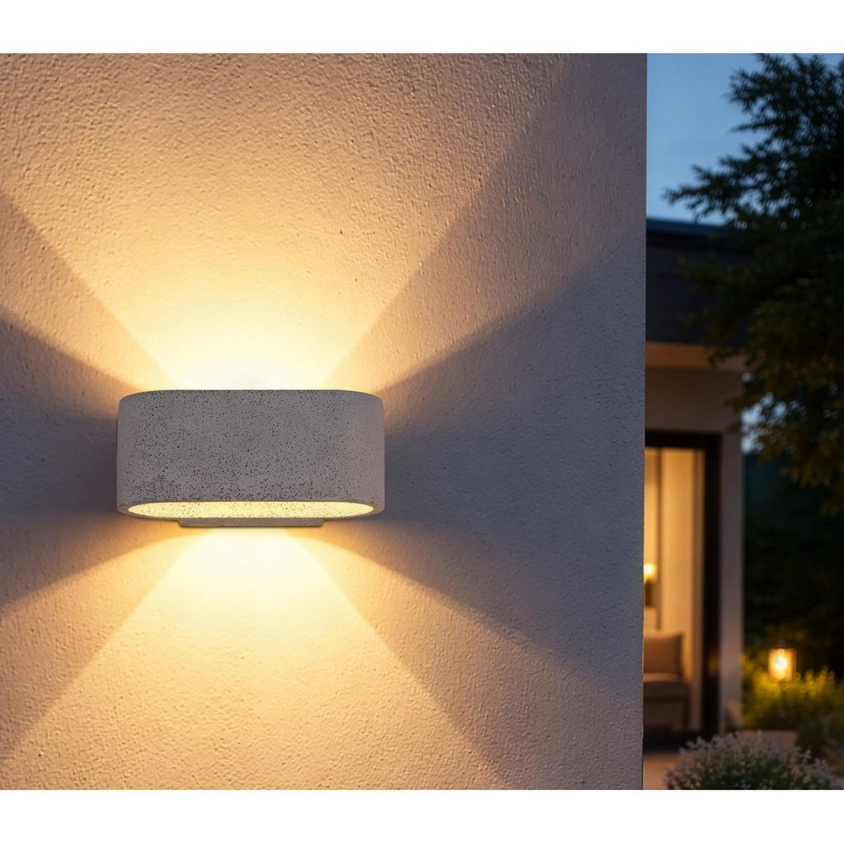 AUSSEN-WANDLEUCHTE FERGUSON Aluminium Weiß Up & Down - Weiß, Metall (20/8.5/12cm) - Globo Lighting