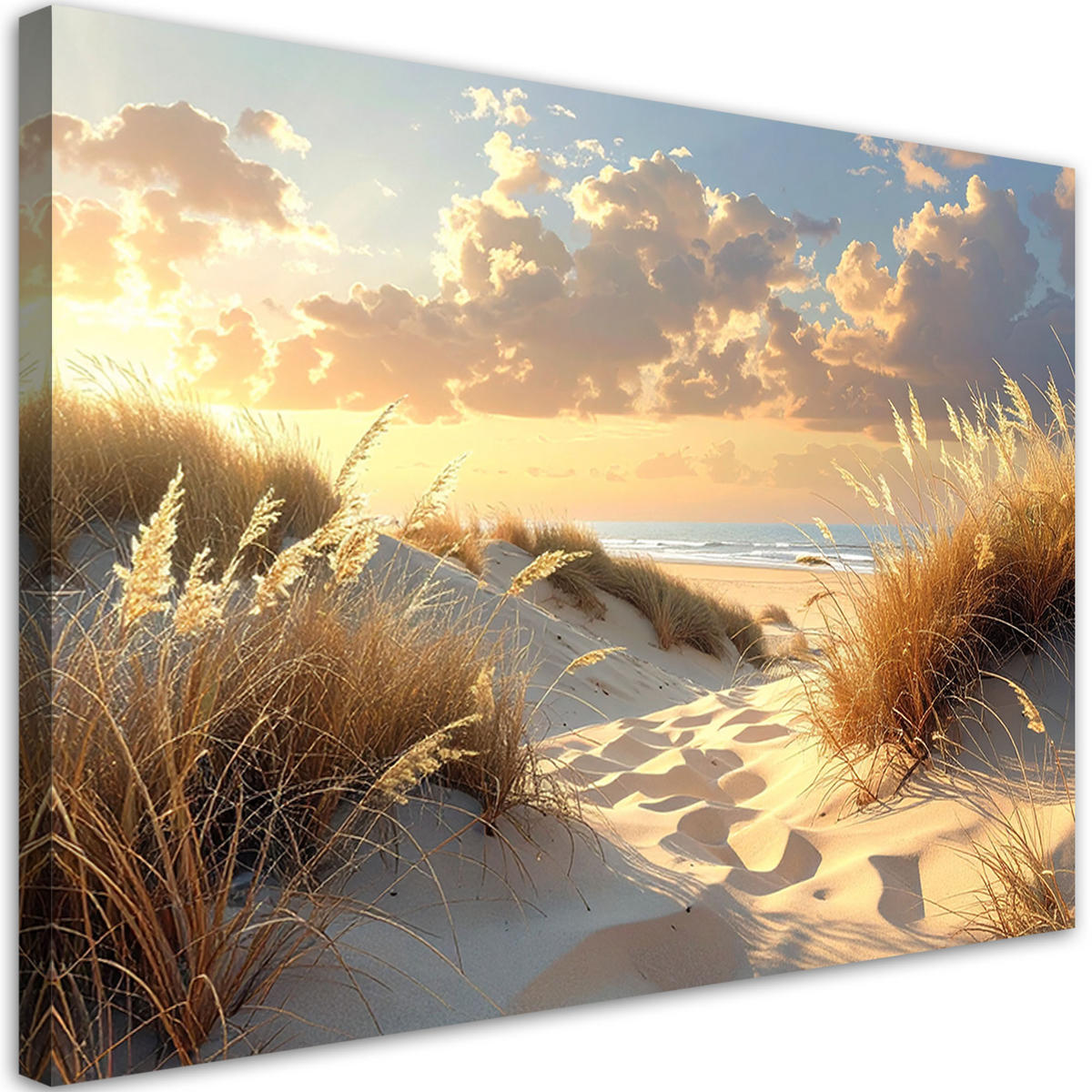 LEINWANDBILD Landschaften 120x80cm - Beige, Textil (120/80cm) - Feeby