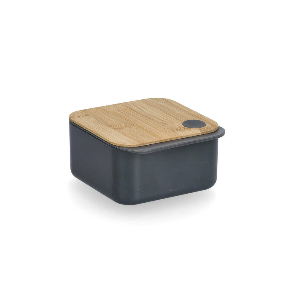 AUFBEWAHRUNGSBEHÄLTER Bambusdeckel 600 ml - Anthrazit, Kunststoff (11.9/6.4/13cm)