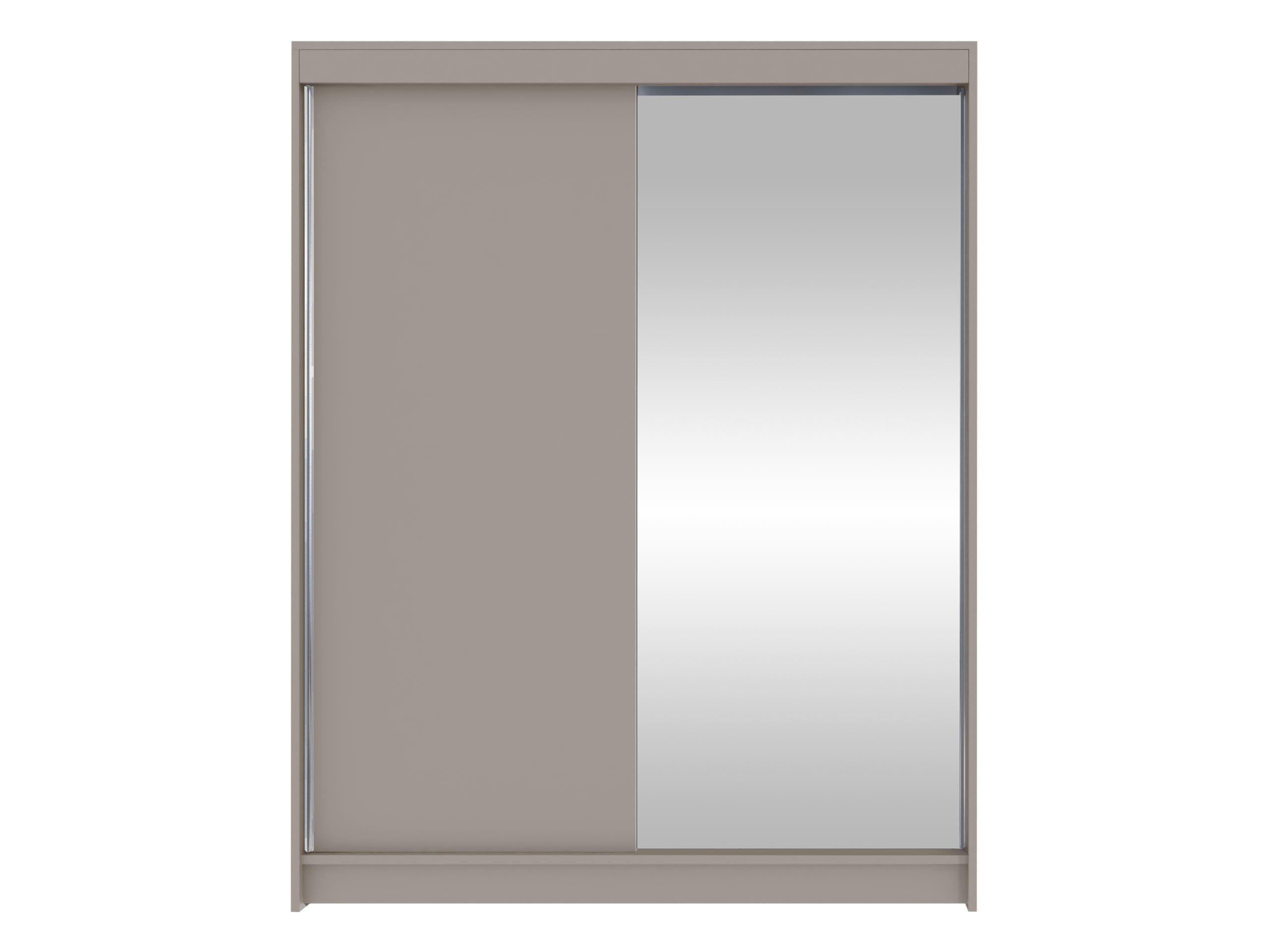 SCHWEBETÜRENSCHRANK Camino I - Kaschmir/Silberfarben, Holzwerkstoff/Metall (150/200/58cm) - MIRJAN24