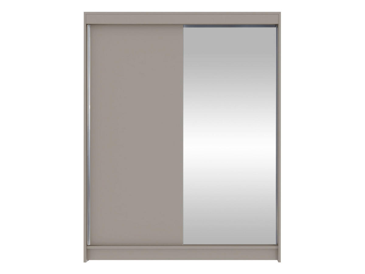 SCHWEBETÜRENSCHRANK Camino I - Kaschmir/Silberfarben, Holzwerkstoff/Metall (150/200/58cm) - MIRJAN24