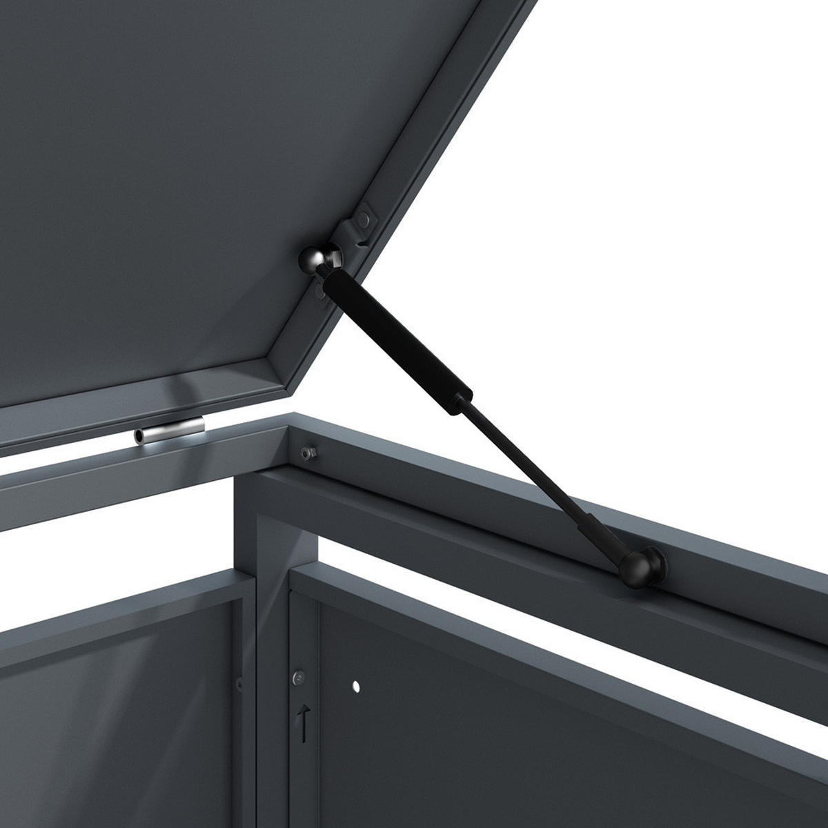 MÜLLTONNENBOX KANTO - 3x 240L - Anthrazit, Metall (198/116/80cm)