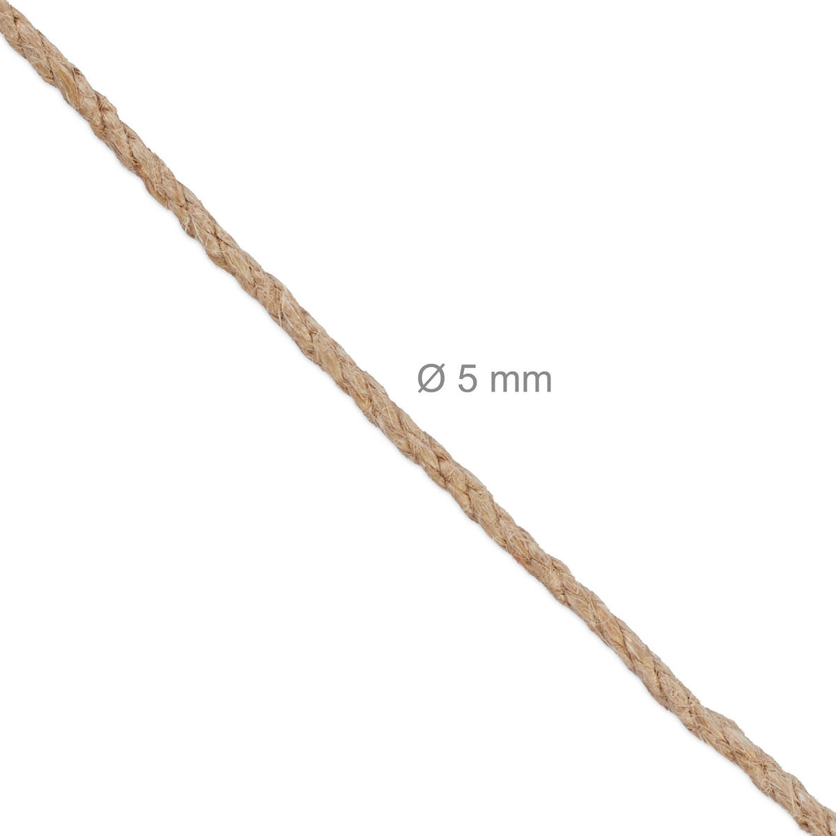 2XJUTESCHNUR - Hellbraun, Textil (9/9/20cm) - Relaxdays