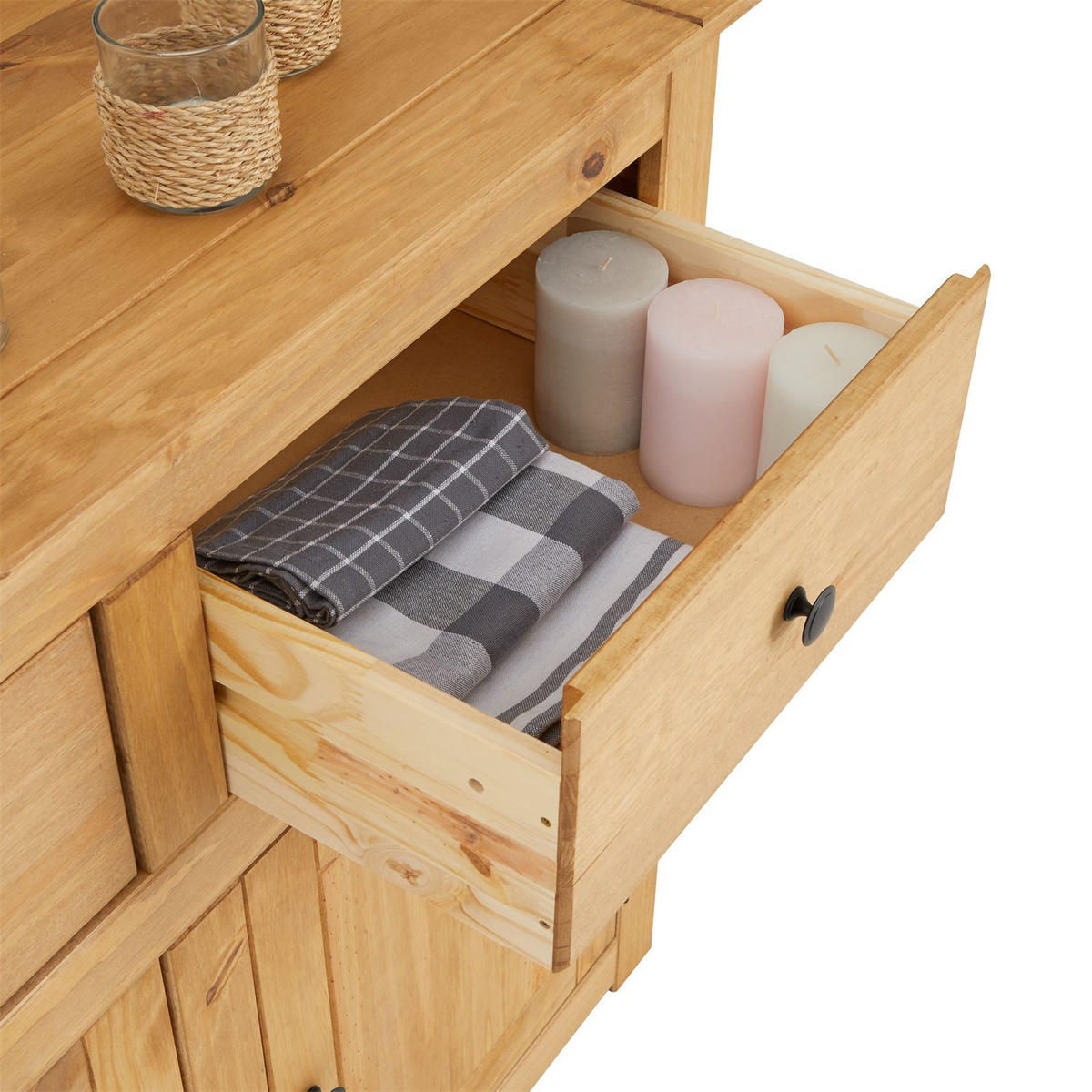 KOMMODE CANCUN gebeizt/gewachst - Kieferfarben, Holz (93/80/40cm) - CARO-Möbel