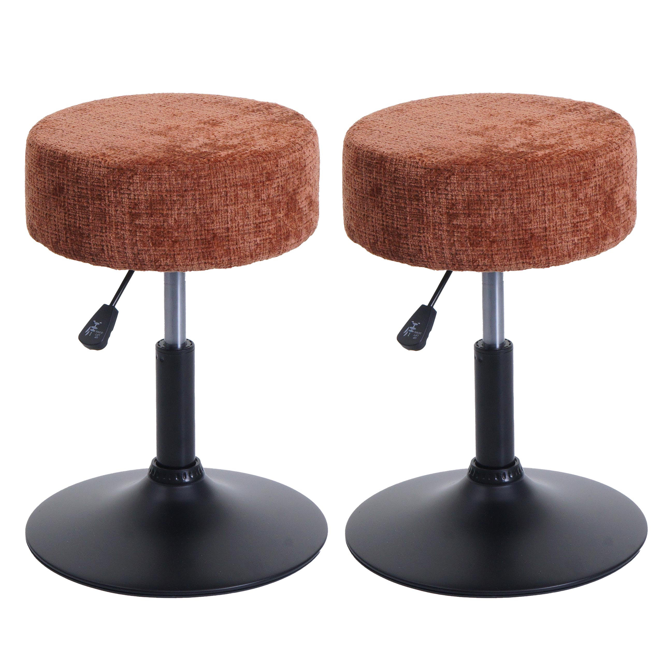 HOCKER Orange 2er-Set - Orange, Textil (37/57/37cm) - MCW