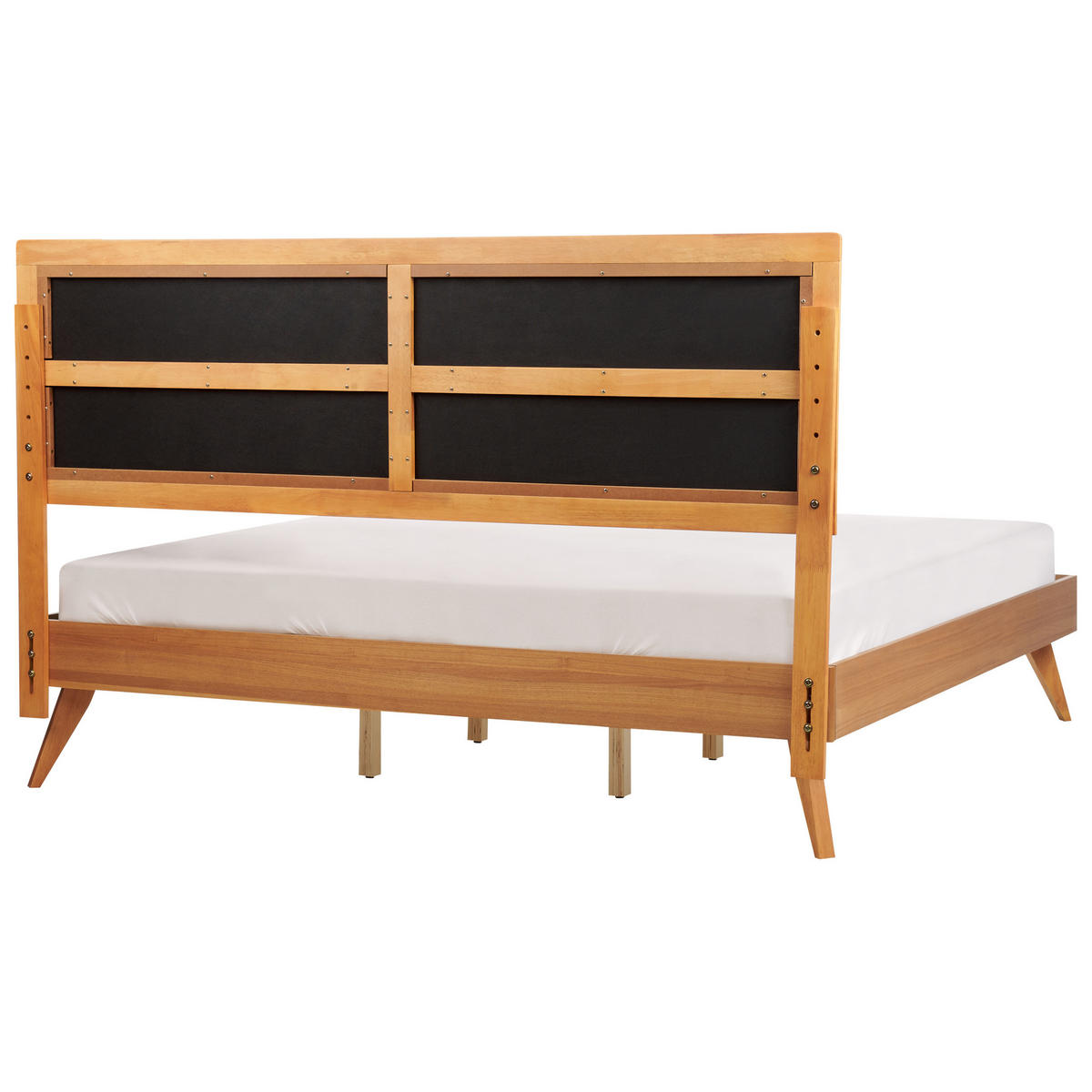 BETT mit Lattenrost 180x200 cm Heller Holzfarbton Poissy - Hellbraun, Holzwerkstoff (180/200cm) - Beliani