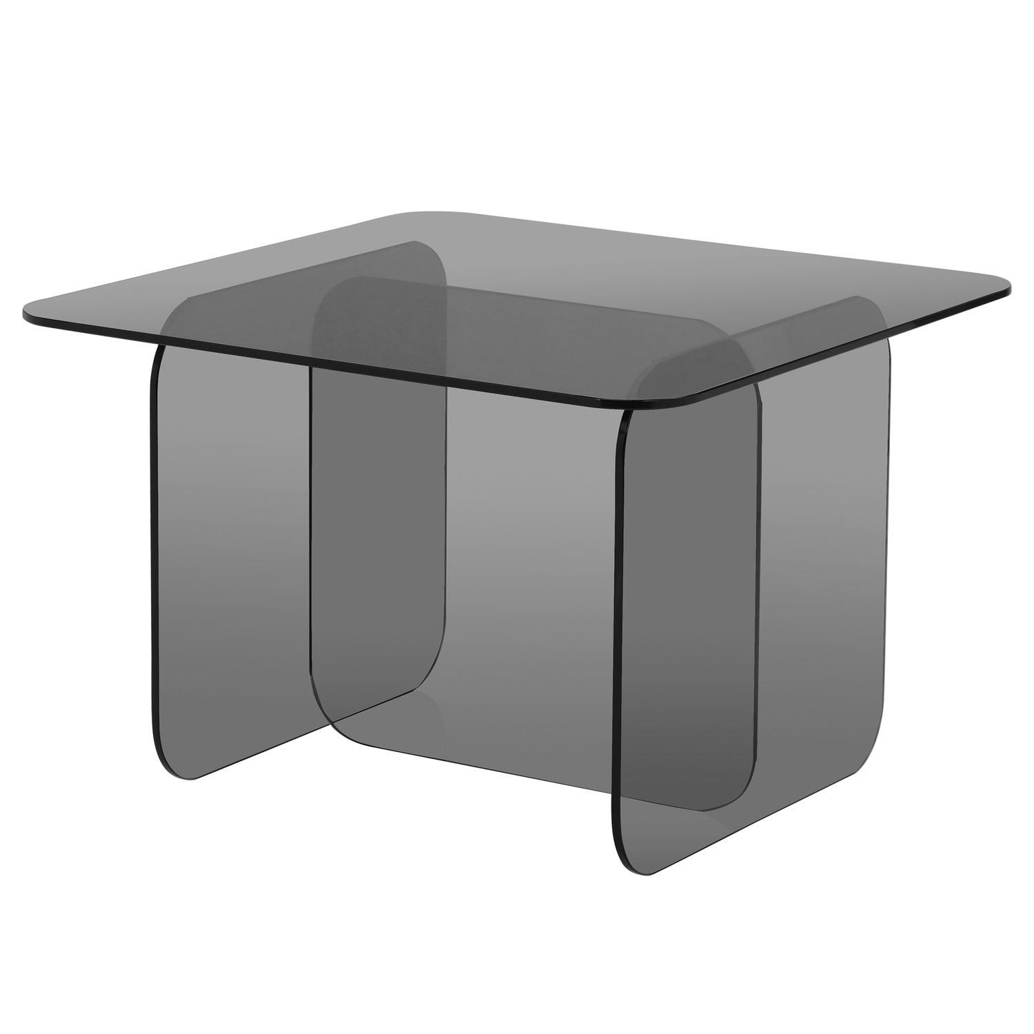 COUCHTISCH - quadratisch - Farbglas - Grau, Glas (60/60/40cm) - home24