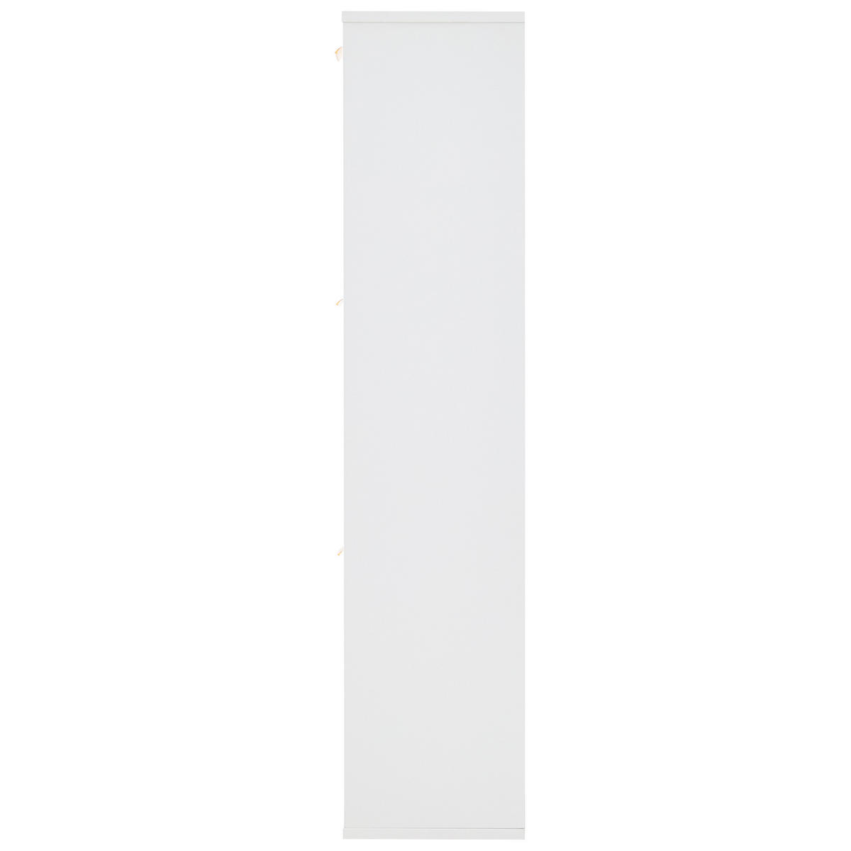 SCHUHSCHRANK Weiß 118/25/115 cm mit 6 Klappen und offenen Fächern - Weiß, Holzwerkstoff (118/115/25cm) - PANGIVO