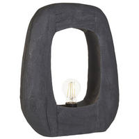 TISCHLAMPE Ajay 10/33/42 cm - Schwarz, Holz (10/33/42cm) - Beliani