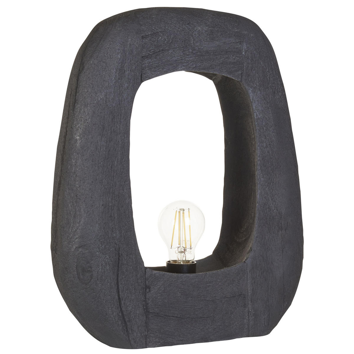 TISCHLAMPE Ajay 10/33/42 cm - Schwarz, Holz (10/33/42cm) - Beliani
