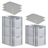 EUROBOX 5x Nextgen Economy Mit Auflagedeckel Grau/Gelb Griffe Offen 65 Liter - Gelb, Kunststoff (40/32/60cm) - PROREGAL