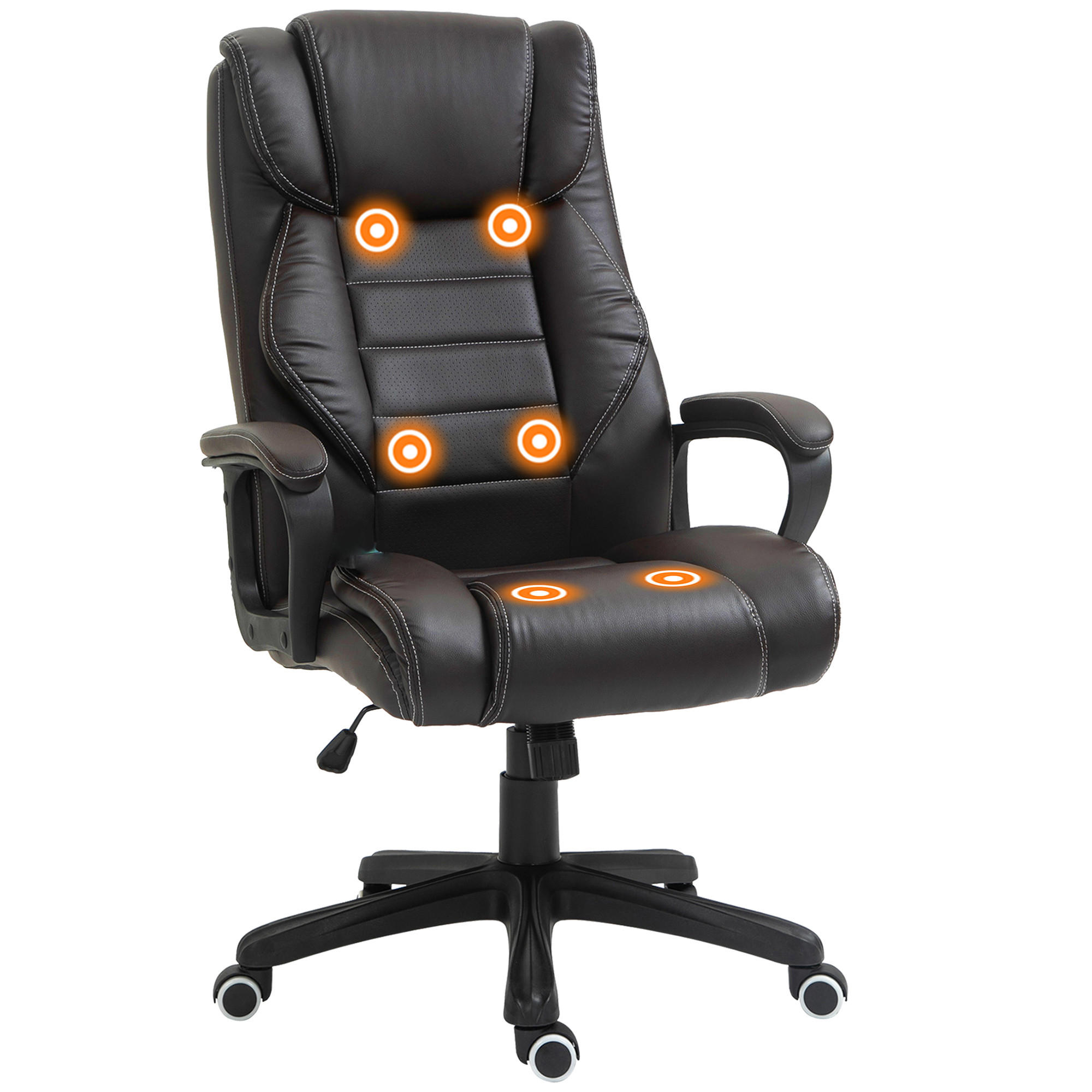 CHEFSESSEL DE-11665 mit Massagefunktion & Wippmechanik Braun - Braun, Metall (74/120/64cm) - ComfortXL