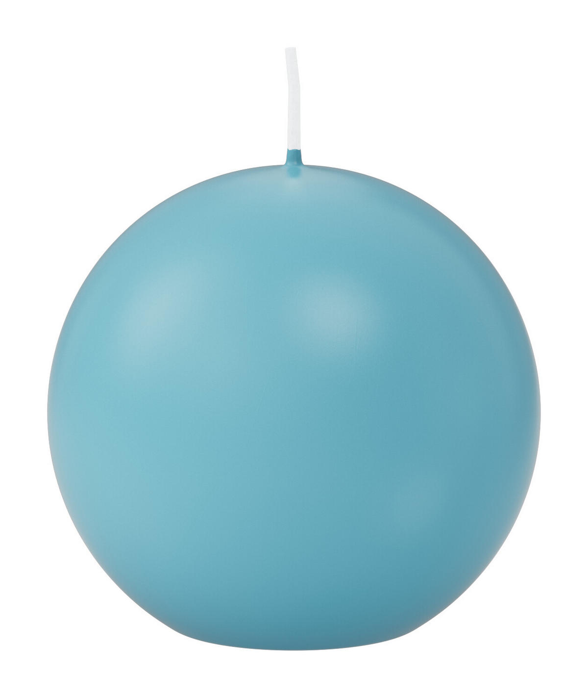 KUGELKERZEN Türkis Ø 80 mm, 6 Stück - Türkis, Paraffin (8/8/8cm) - Wiedemann Kerzen