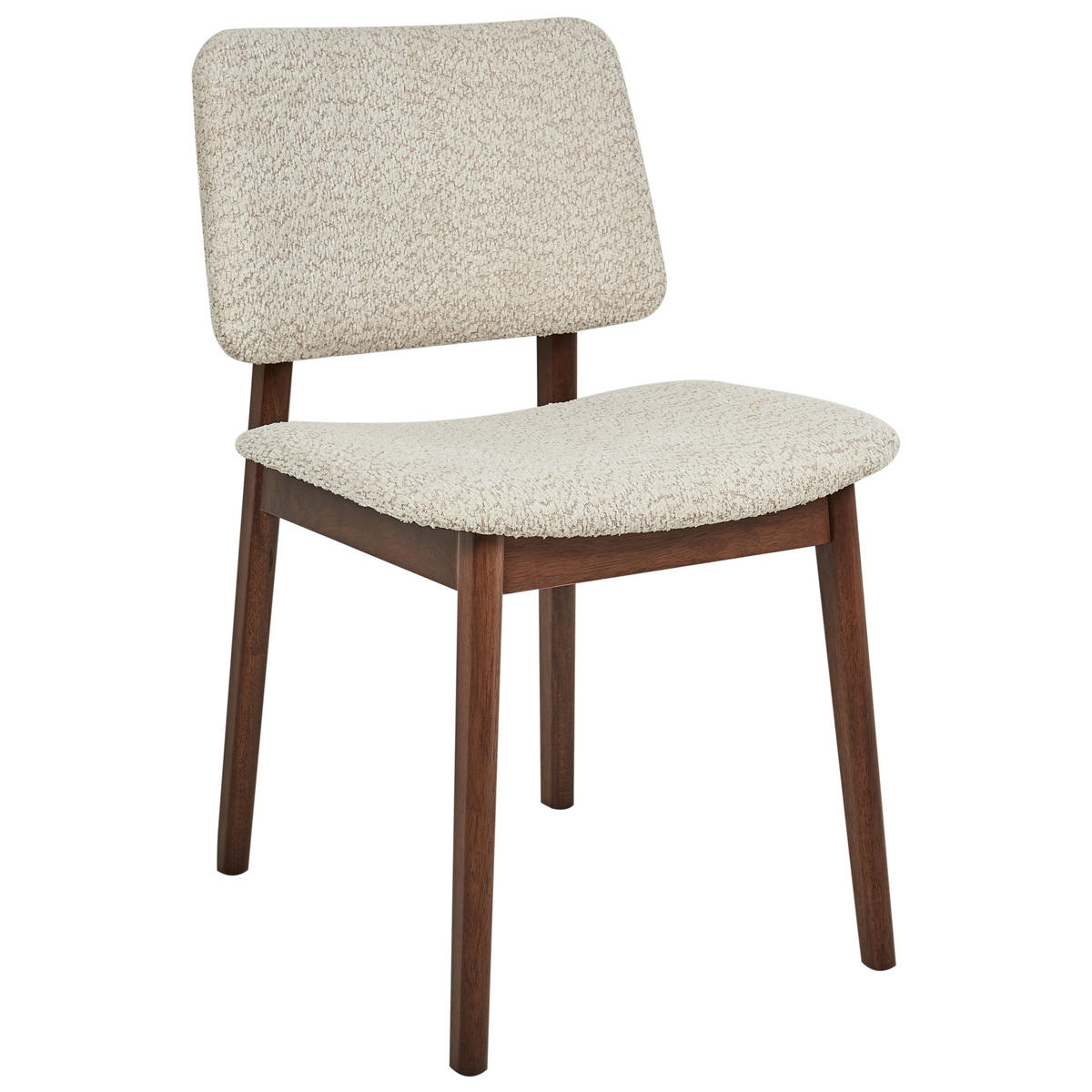 ESSZIMMERSTUHL 2er-Set Dunkelbraun Blane - Dunkelbraun/Beige, Holz (48/79/53cm) - Beliani