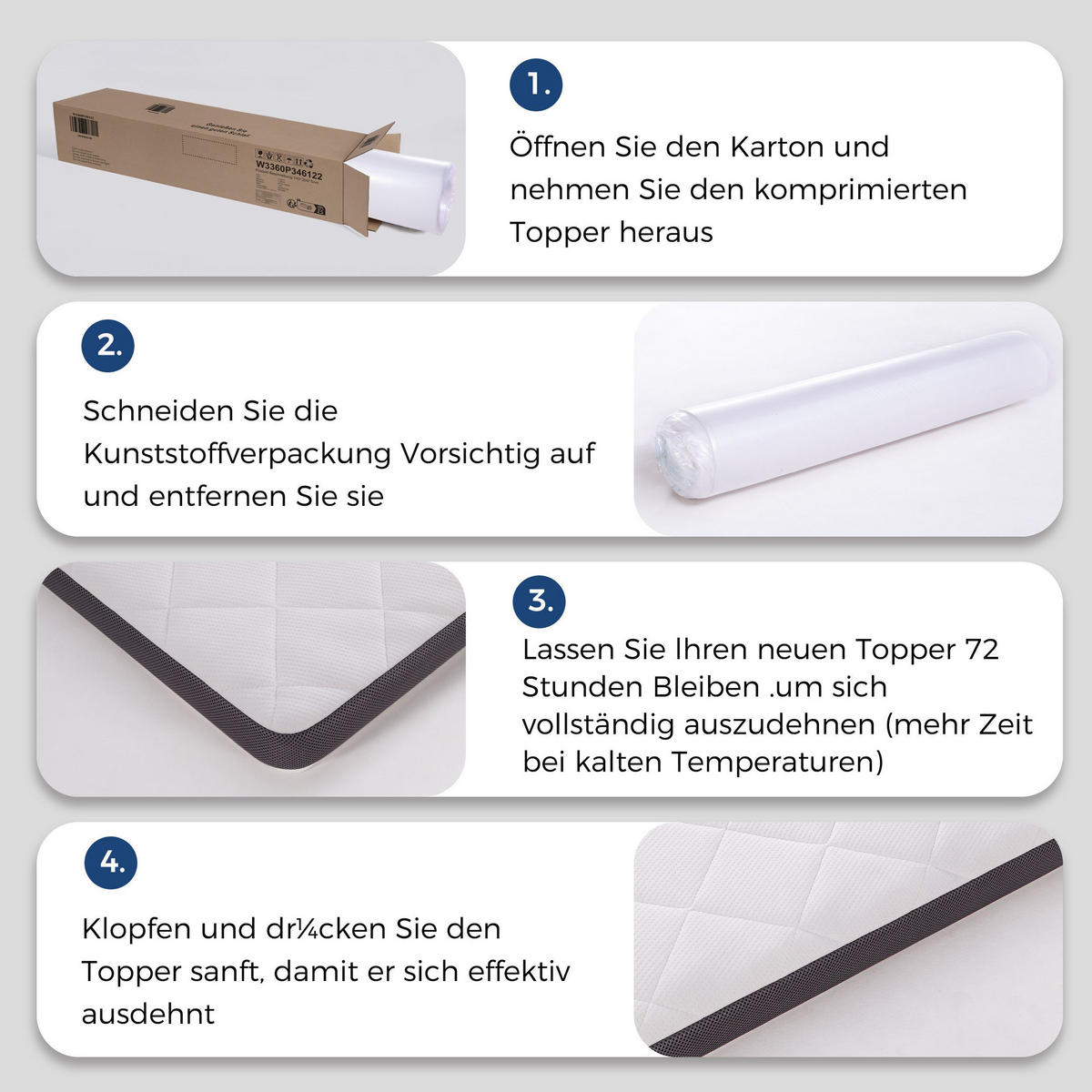 KALTSCHAUMMATRATZE 90*200CM Matratze,Höhe 7cm,Härtegrad H3 - Weiß, Textil