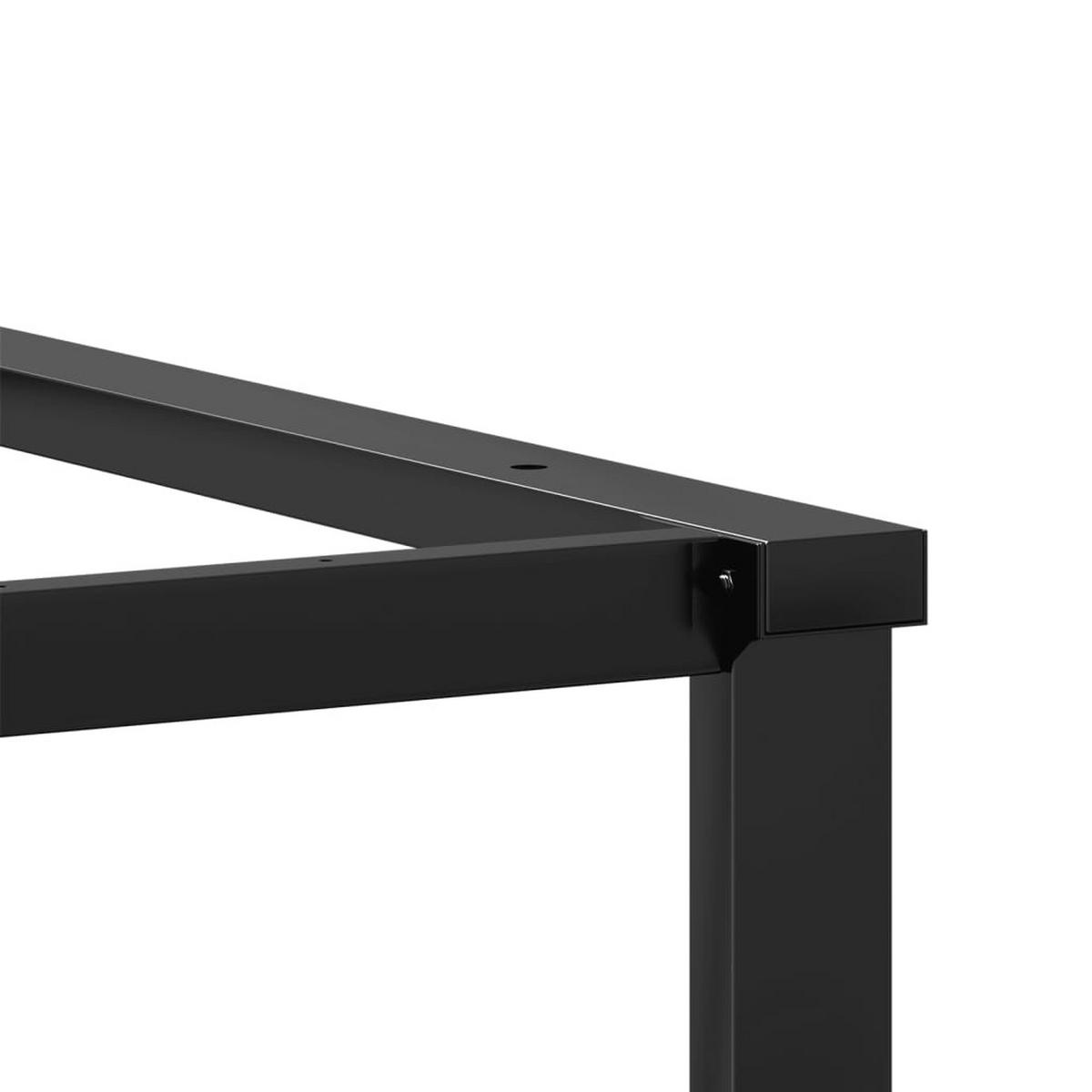 ESSTISCH-GESTELL In O-Form 160/80/73 Cm Stahl - Schwarz, Metall (80/73/160cm) - vidaXL