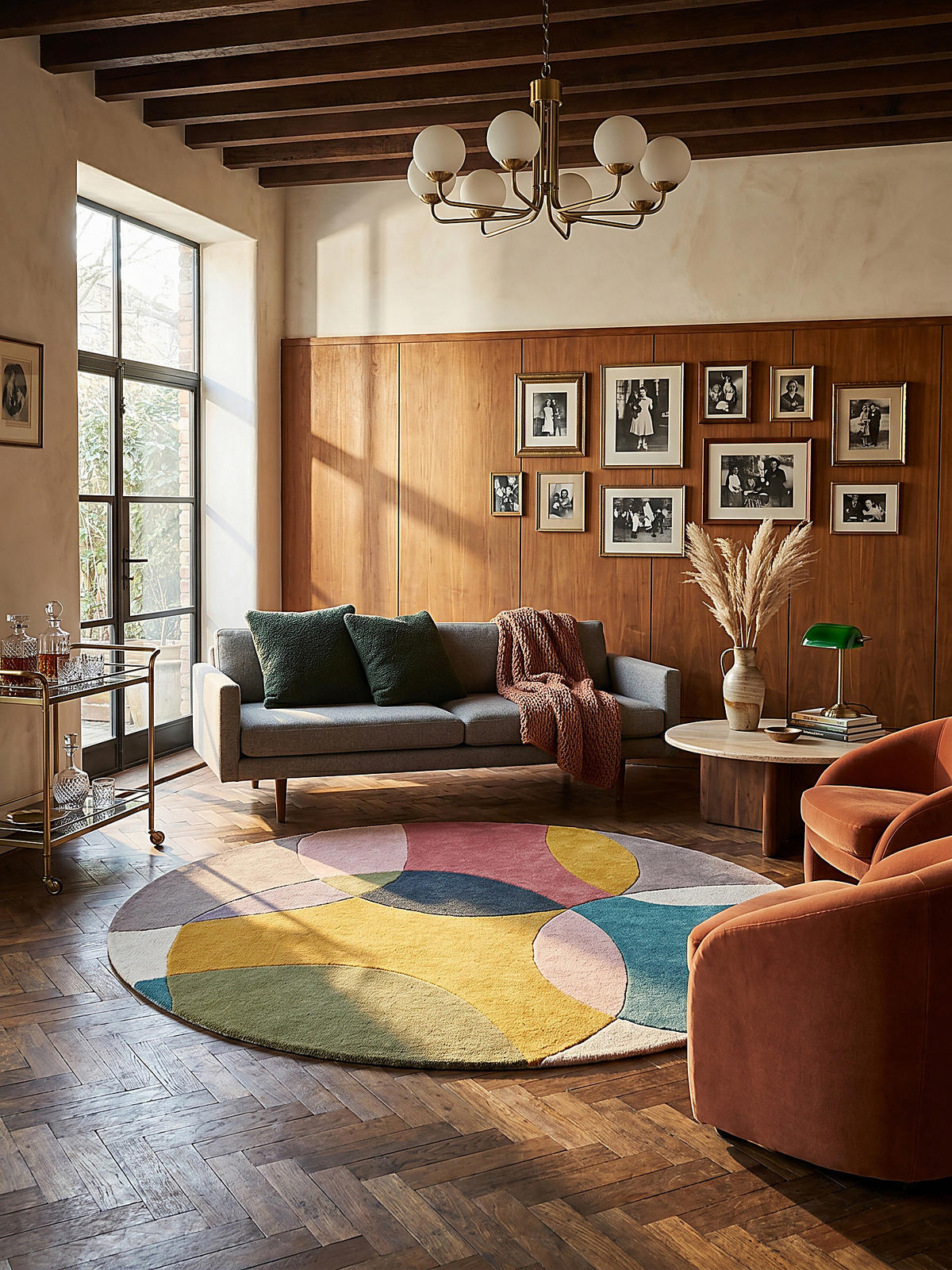 WOLLTEPPICH AIRE Ø 160 cm - Multicolor, Textil (160/160cm) - KADIMA DESIGN