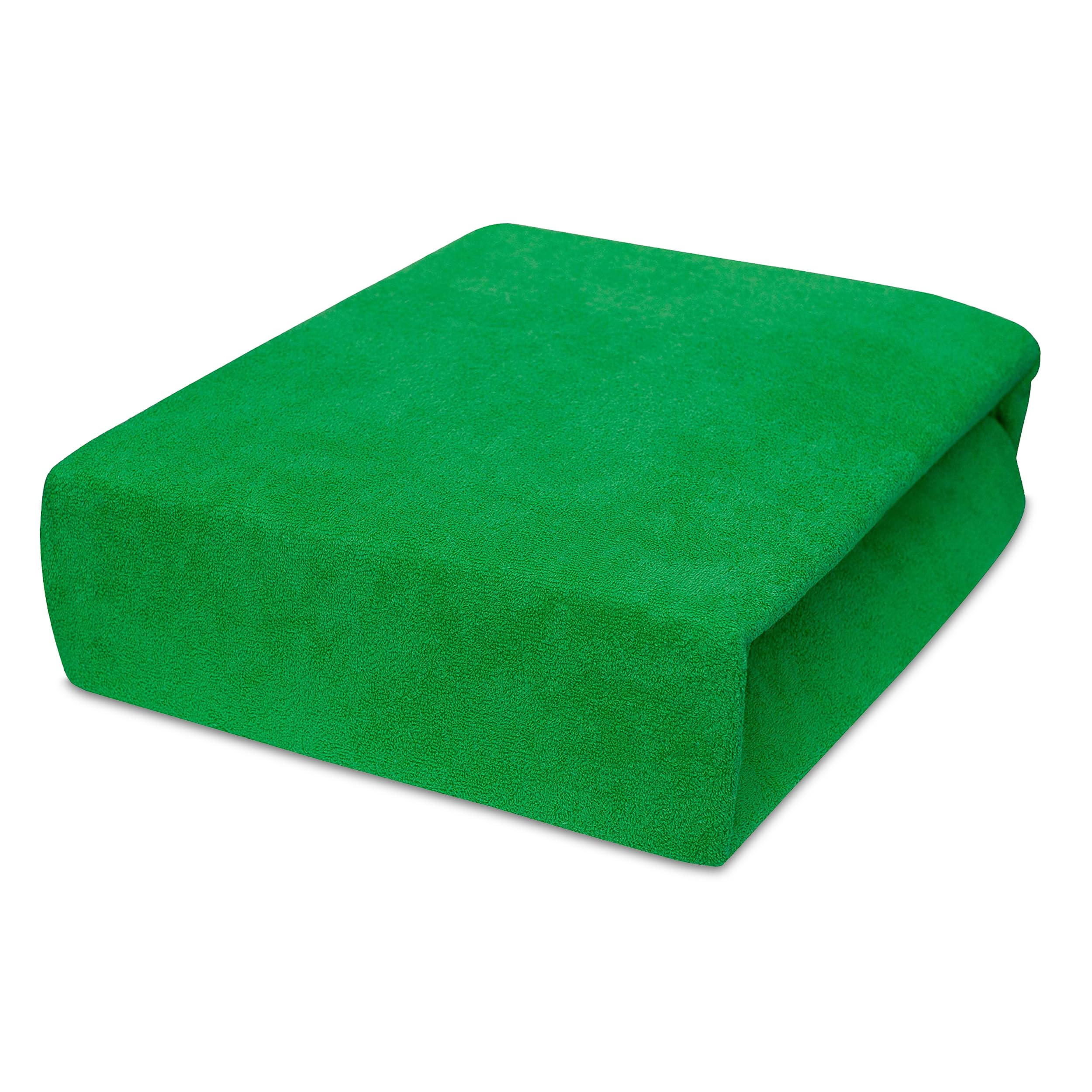 SPANNBETTLAKEN 80/200 cm, Jersey Elastisch 100 % Baumwolle Grasgrün - Waldgrün, Textil (80/200cm) - Best For Home