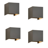 WANDLEUCHTE Luminesce 22/11.5/22 cm - Grau, Metall (11.5/22/22cm) - ZMH