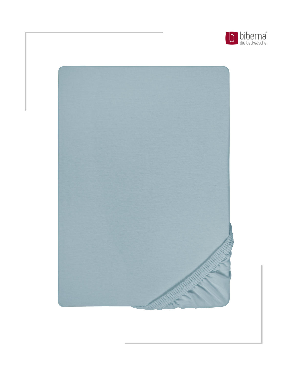SPANNBETTTUCH Premium Jersey taubenblau, 60x120 cm - 70x140 cm - Blaugrau, Textil (70/140cm) - biberna