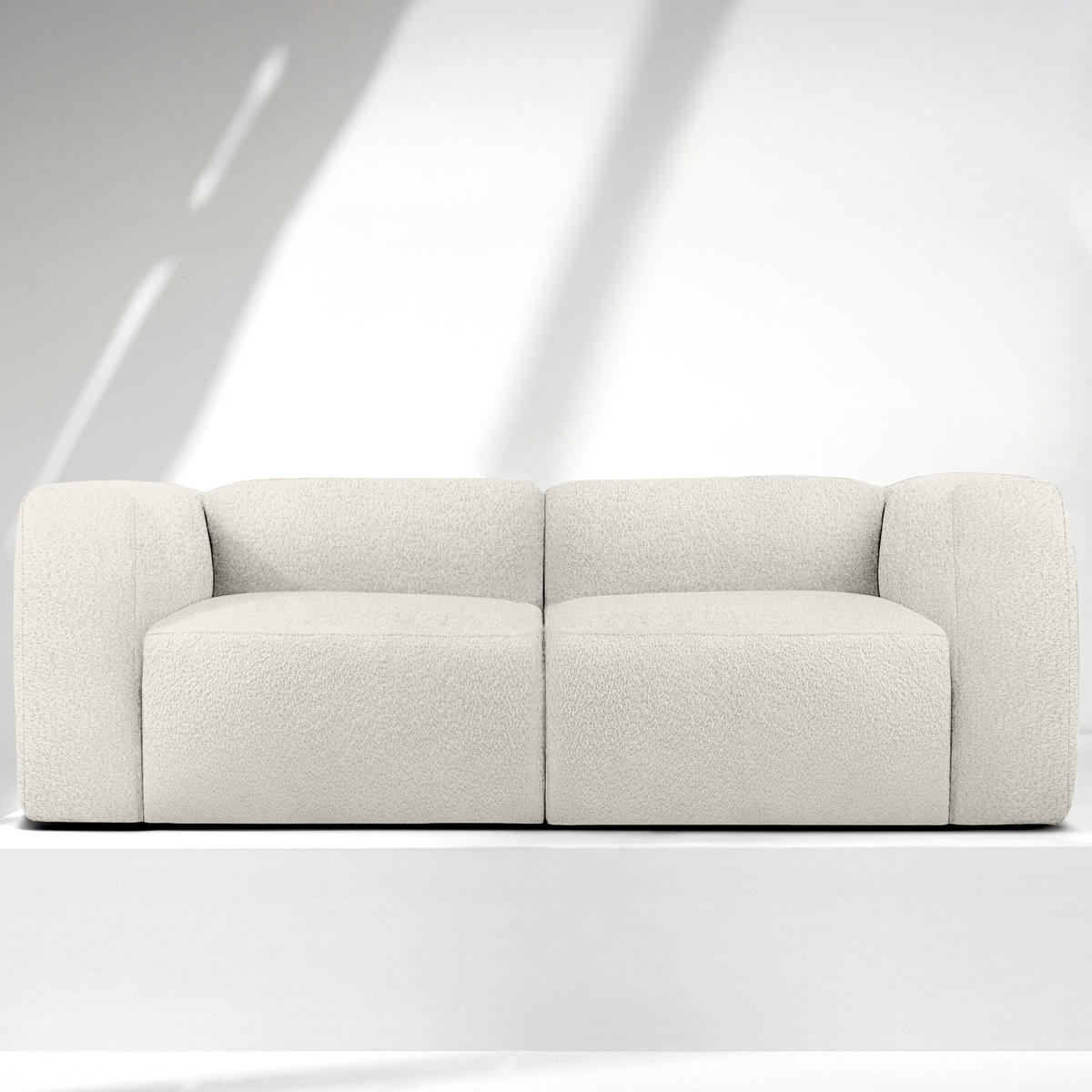 2-SITZER SOFA BUFFO, Weiß - Weiß, Holz/Holzwerkstoff (210/73/96cm) - KONSIMO®