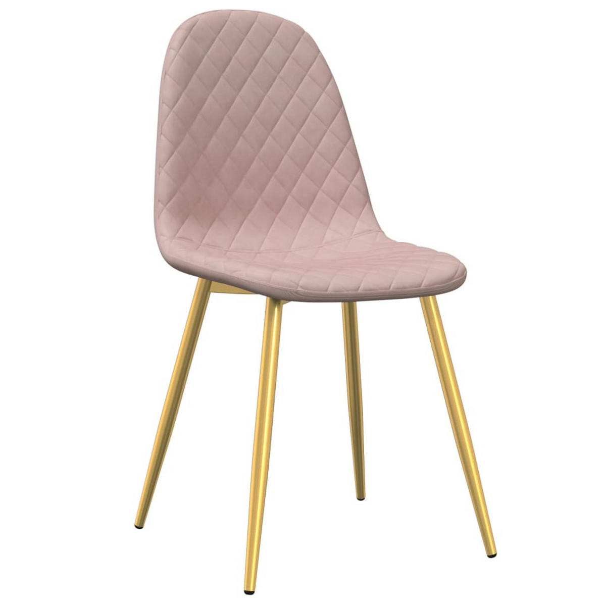 ESSZIMMERSTÜHLE 4 Stk. Rosa Samt 45*53.5*83cm - Pink, Metall (45/83/53.5cm) - ZMH