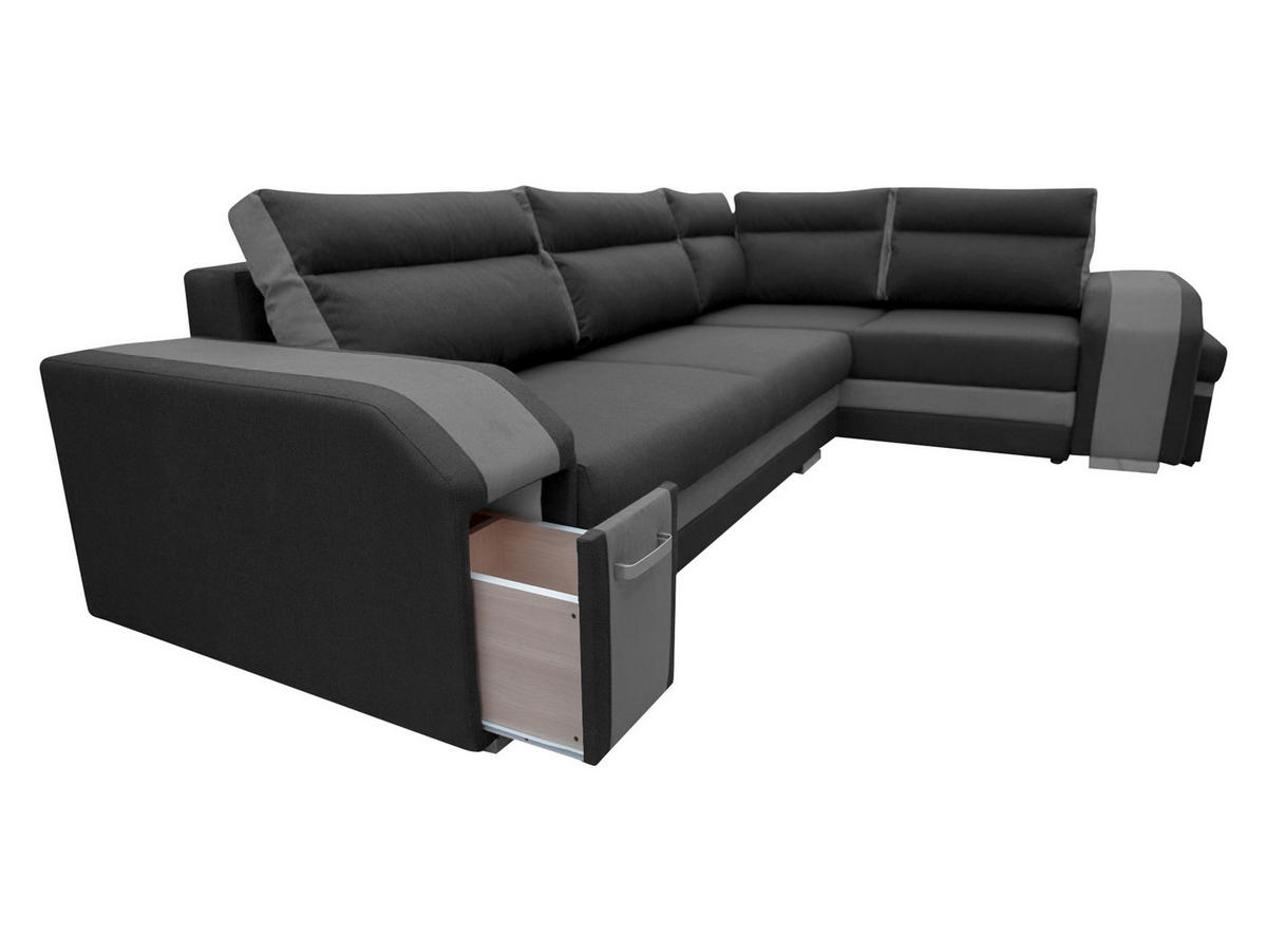 ECKSOFA Assan, Seite: Links - Chromfarben/Beige, Holz/Kunststoff (305/205cm) - MIRJAN24