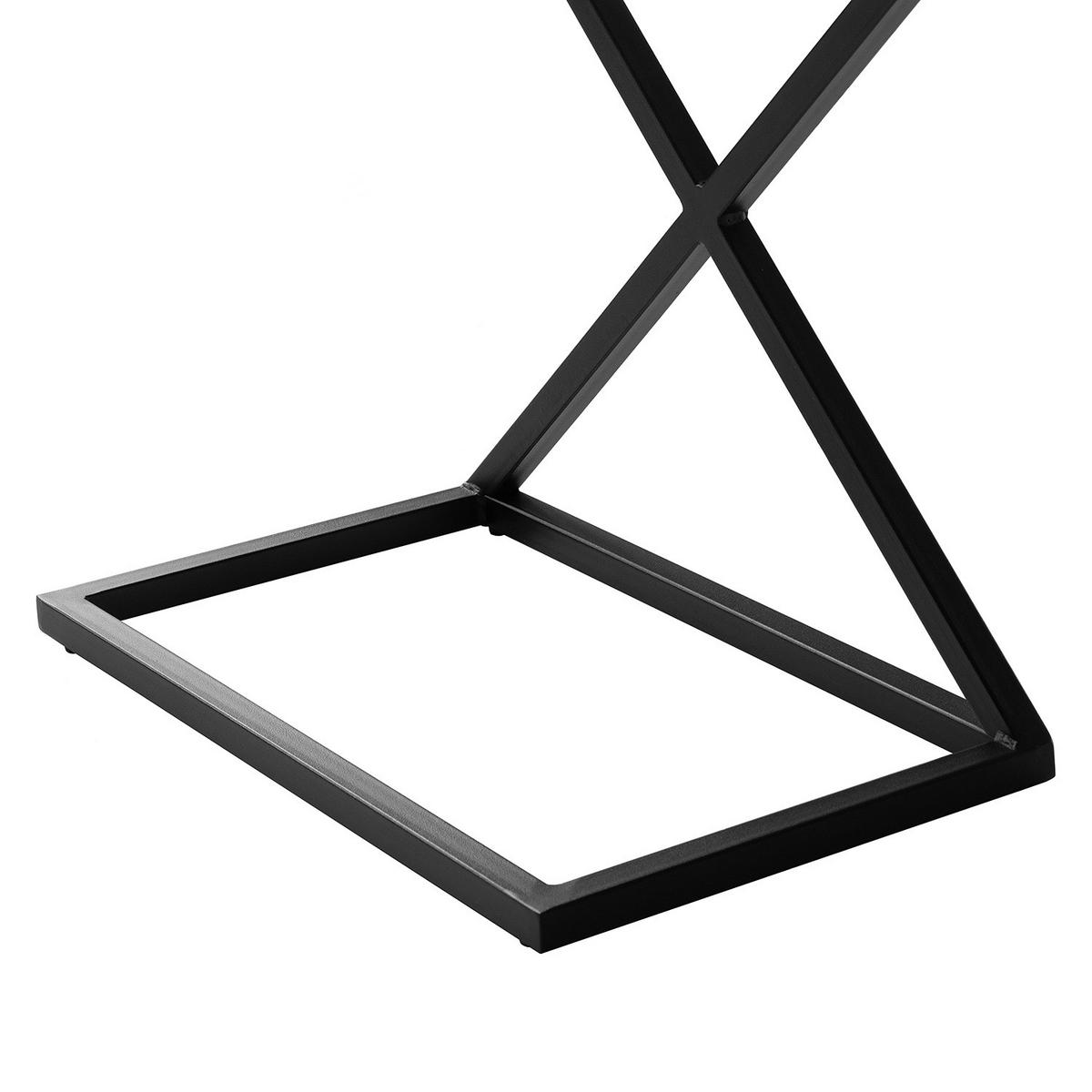 BEISTELLTISCH - Eiche / Schwarz - Eichefarben/Schwarz, Holzwerkstoff/Metall (30/50/50cm) - home24