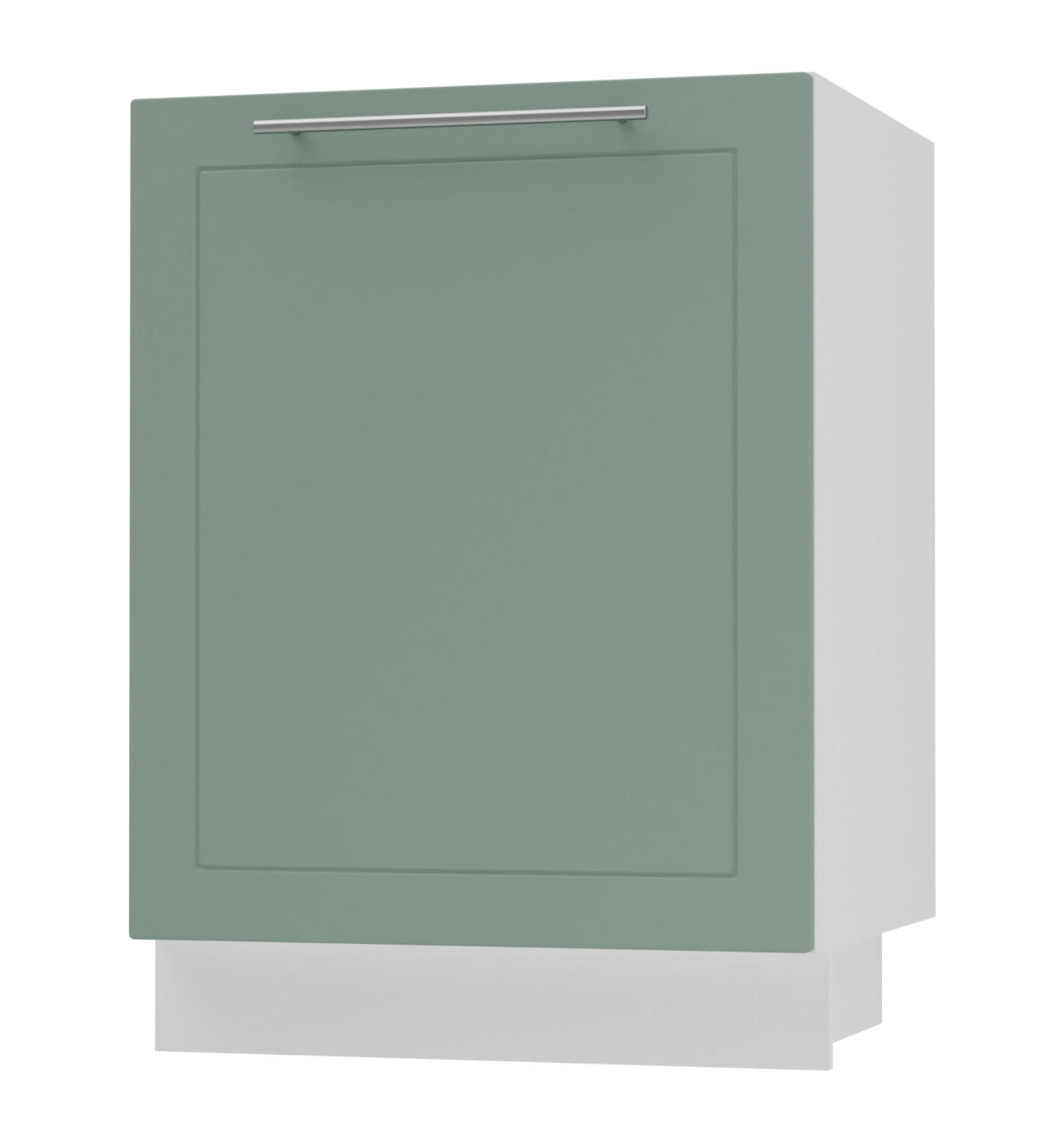 KÜCHENUNTERSCHRANK Kvantum D1D/60 Mint Matt / Weiß Matt 60 / 50 / 82cm - Weiß/Mintgrün, Holz/Holzwerkstoff (60/82/50cm) - Feldmann-Wohnen