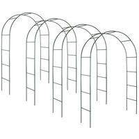 ROSENBOGEN 4er Set, 140 x 40 x 240 cm,grün - Grün, Metall (40/240/140cm) - tectake