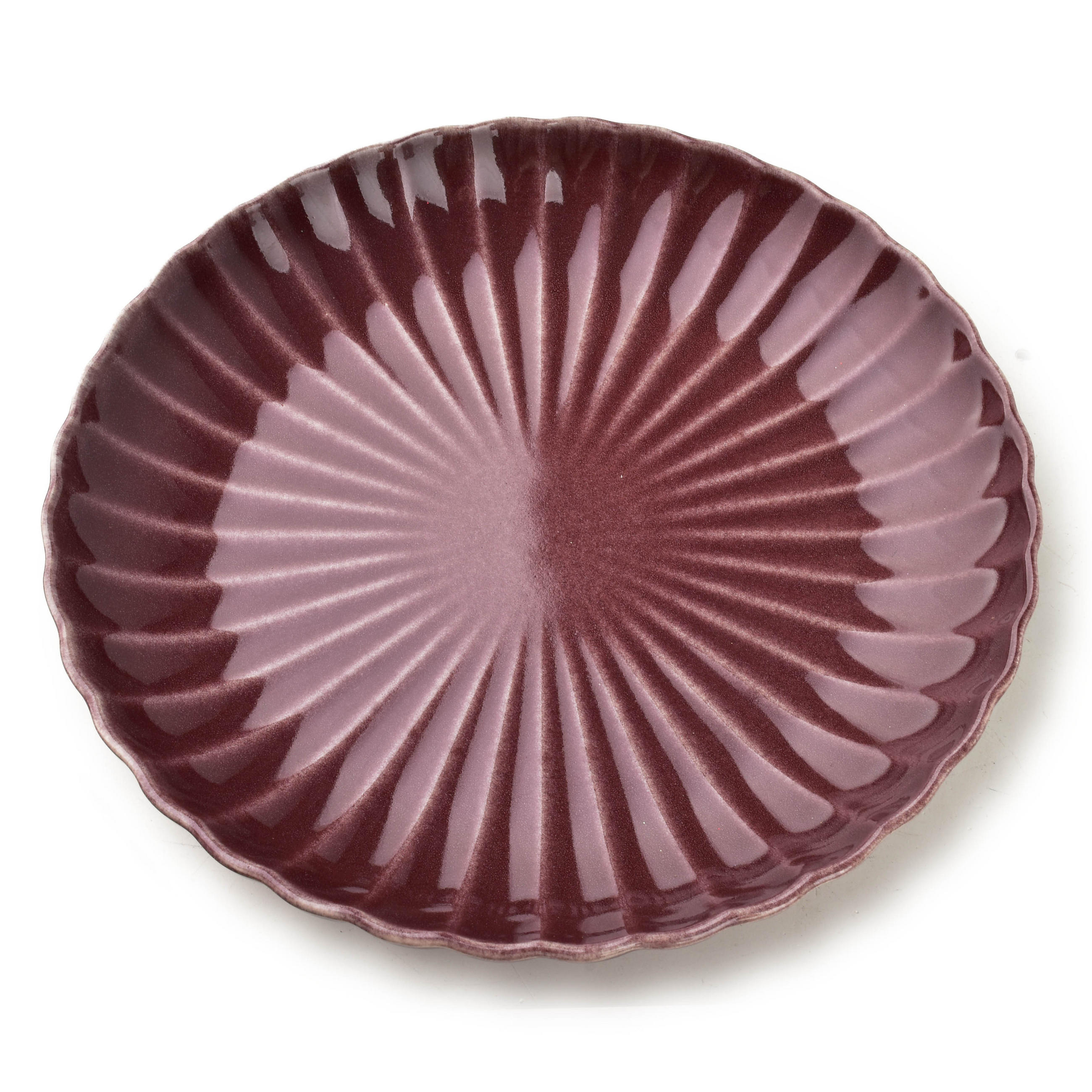 TELLER Evie Dunkelrot 27.5/27.5/4 cm Porzellan - Dunkelrot, Keramik (27.5/27.5/4cm) - Mondex