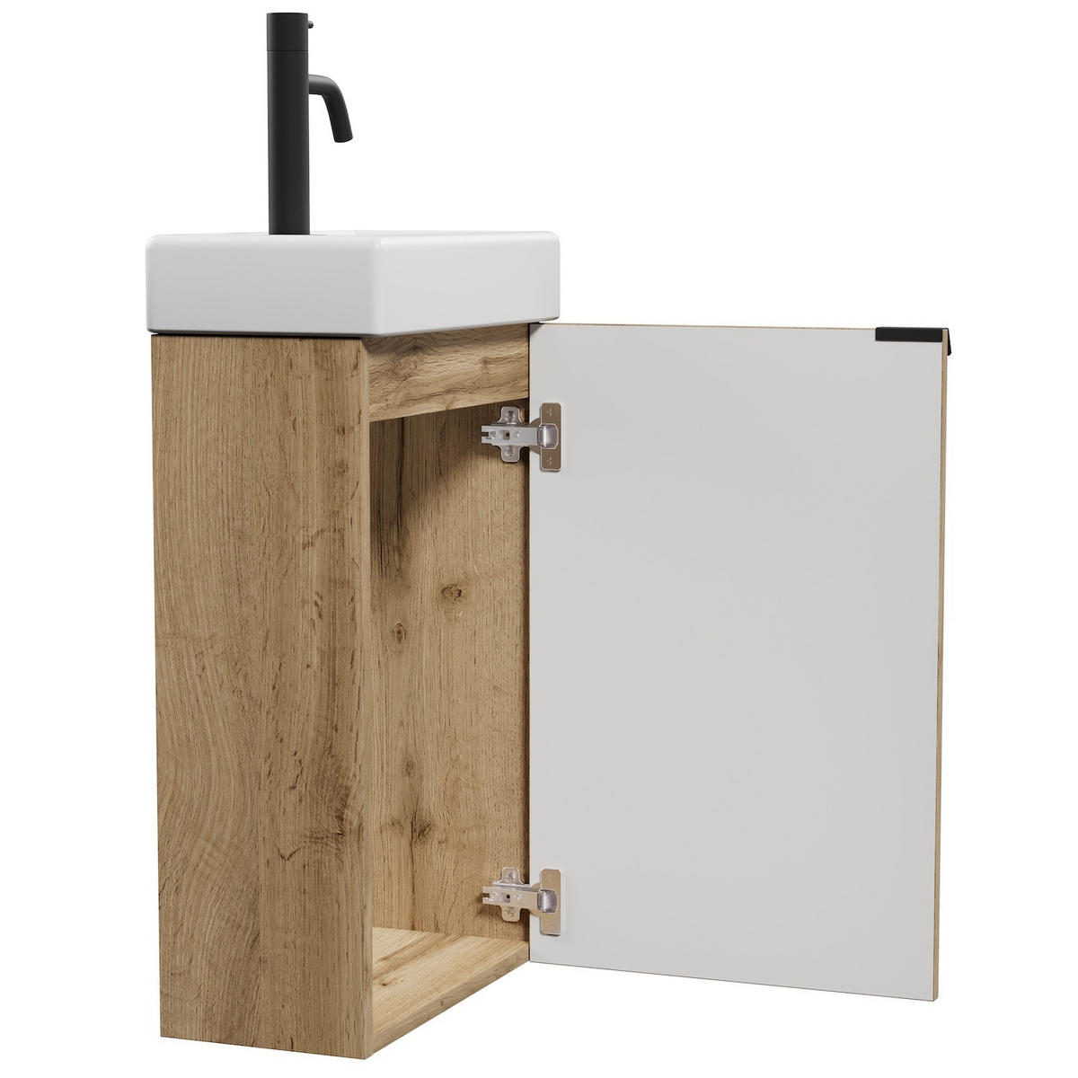 GÄSTE-WC-MÖBELSET Bosco 2 Teile Eiche - 40 x 22 x 68 cm - Eichefarben, Holz (40/68/22cm) - Badplaats