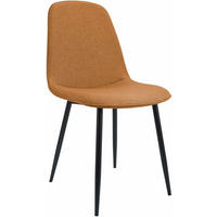 ESSZIMMERSTUHL Stoff Orange - Schwarz/Orange, Textil/Metall (45/88/54cm) - CLP