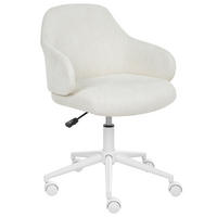 SCHREIBTISCHSTUHL Cremeweiß Rivlav - Creme, Textil/Metall (60/77/60cm) - Beliani