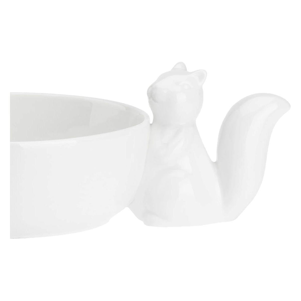 SERVIERSCHALE Eichhörnchen "Ciotola Scoiattolo" Fattoria 16,5 x 9 cm - Weiß, Keramik (16.5/9/16.5cm)