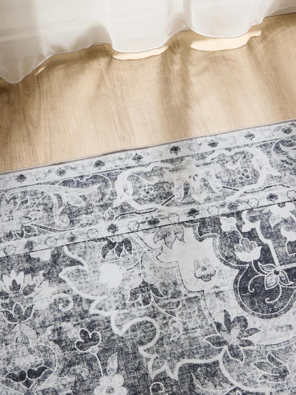 VINTAGE-TEPPICH George waschbar 160x230 cm - Anthrazit, Kunststoff (160/230cm) - benuta