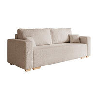 SCHLAFSOFA SOFIA, Sofa mit Schlaffunktion und Bettkasten, Farbe: Taupe, Bouclé-Stoff - Taupe, Textil (236/92/85cm) - Sepro Meble