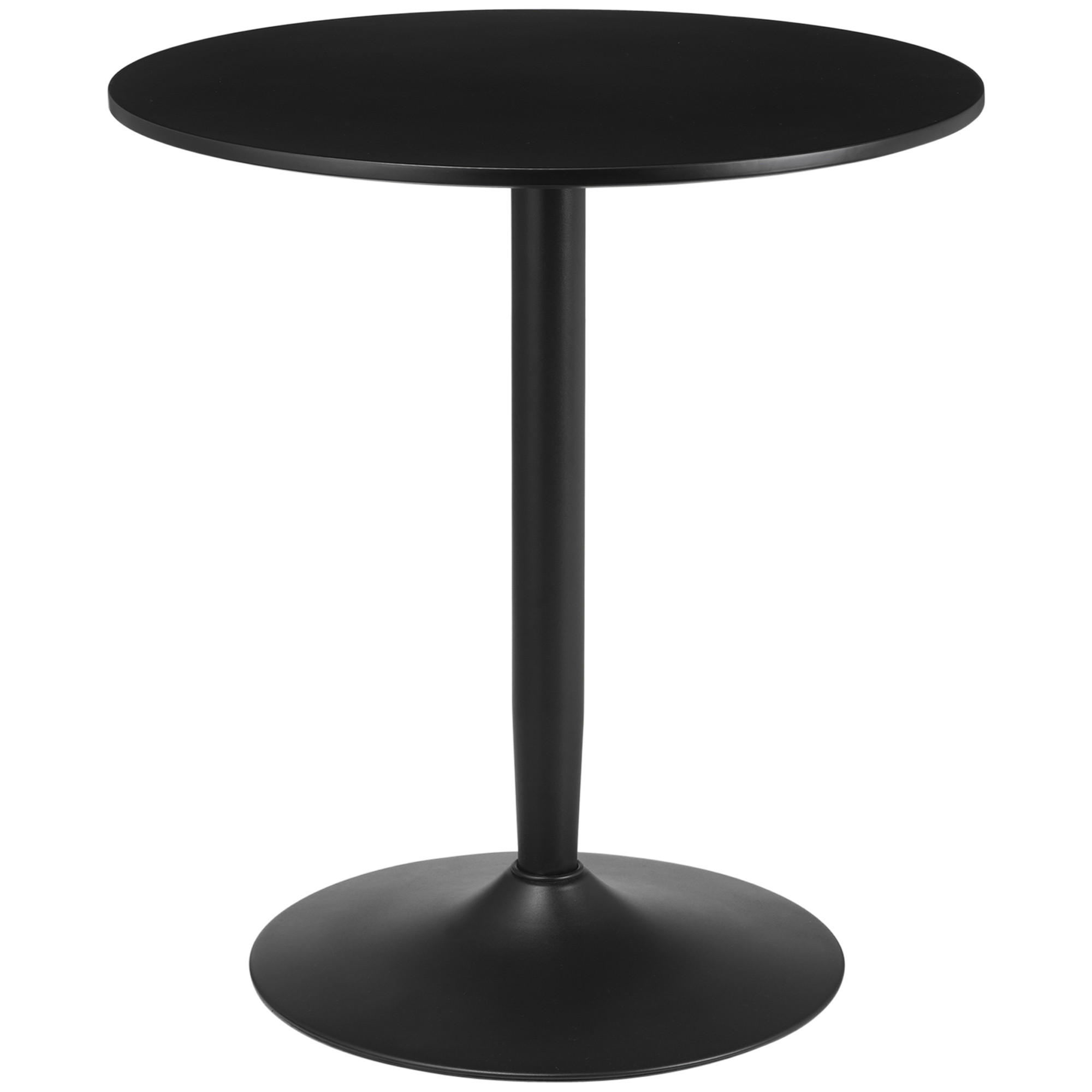 ESSTISCH, MDF, Stahl, Schwarz - Schwarz, Kunststoff (70/70/75cm) - HOMCOM