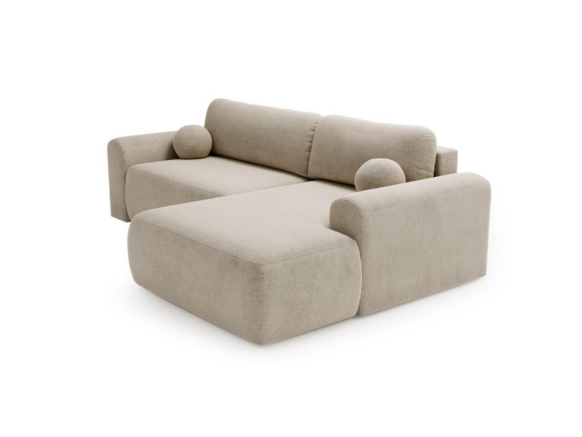 ECKSOFA Savana Beige Rechts - Beige, Holz/Textil (177/257cm) - Graingold