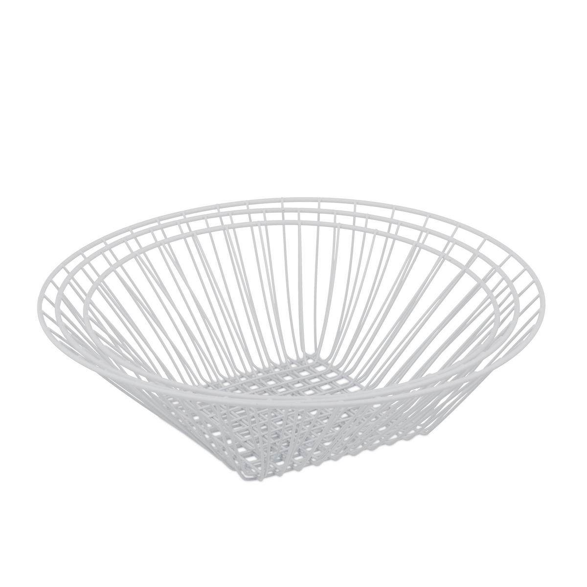 KÔŠ s ovocím - biela, kov (28/73/28cm) - Relaxdays