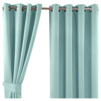 VERDUNKELUNGSVORHÄNGE Fischgrät mit Thermo-Funktion, Ösen 228/228 cm - Pastellblau, Textil (228/228cm) - Homescapes