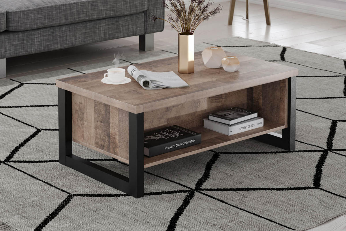 COUCHTISCH Emile Eiche Dekor - Eichefarben, Holzwerkstoff (45/110/110cm) - ebuy24