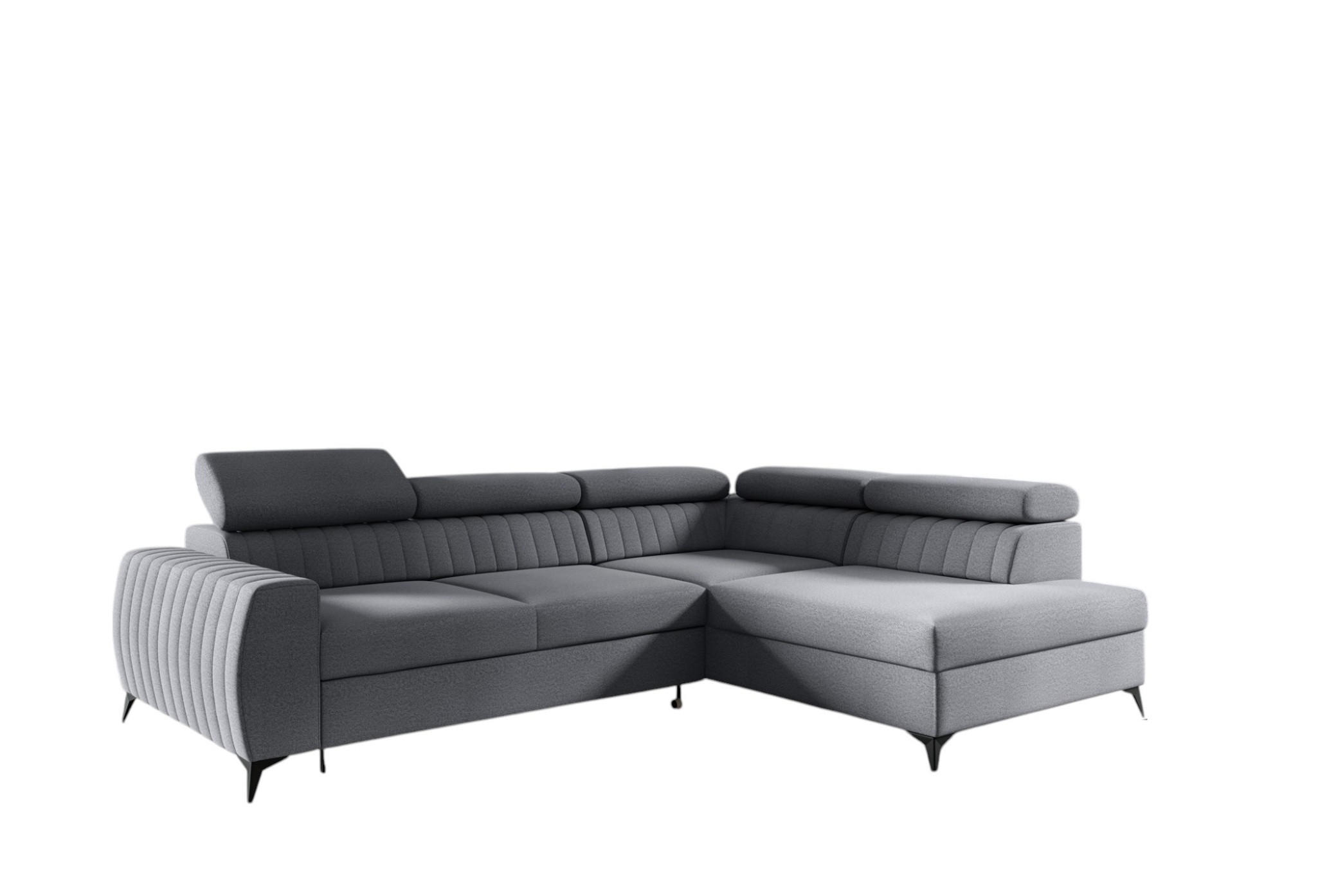 Fun Möbel Ecksofa Grau 270x200 cm