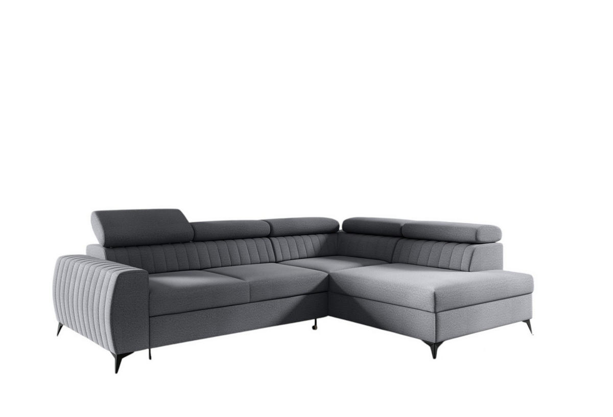 ECKSOFA Toronto - Grau, Holzwerkstoff/Textil (270/200cm) - Fun Möbel