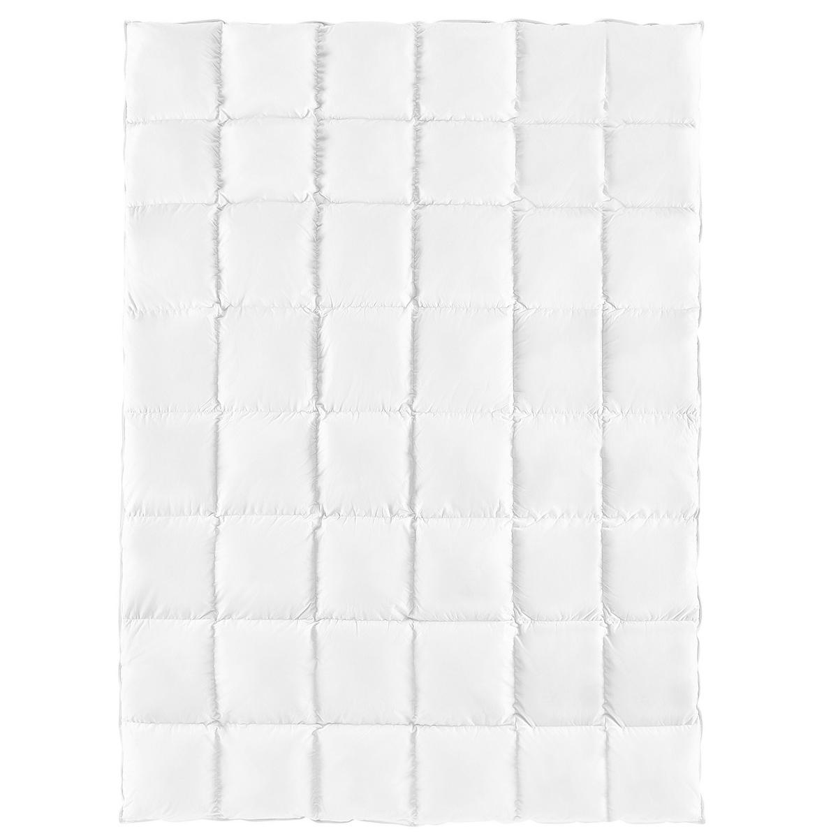 PŘIKRÝVKA Kachní prachové peří Extra Teplá 155/220 cm Grossglockner - bílá, textil (155/220cm) - Beliani