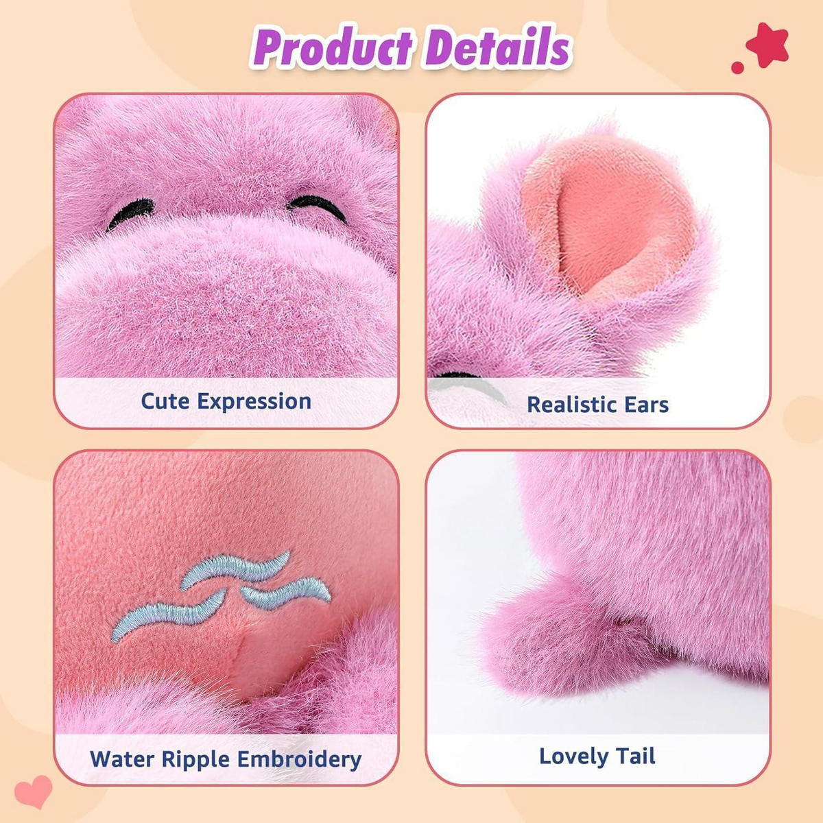WÄRMEKISSEN Nilpferd 0,7 kg 23 cm - Rosa, Textil (19/25cm)
