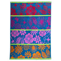 STRANDTUCH Frottee Velours Jacquard Samana 140x180 400g/m² - Orange, Textil (140/180cm) - LE COMPTOIR DE LA PLAGE