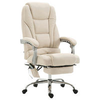 BÜROSTUHL Pacira, Stoff mit Massagefunktion Creme - Creme, Textil/Metall (68/127/64cm) - TPFLiving
