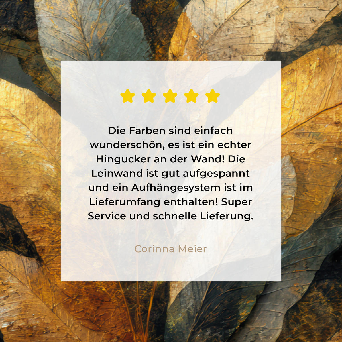 LEINWANDBILD Golden Leaf Komposition - Botanical Luxury Groß 140x90 cm - Goldfarben/Schwarz, Textil (140/90cm) - MuchoWow