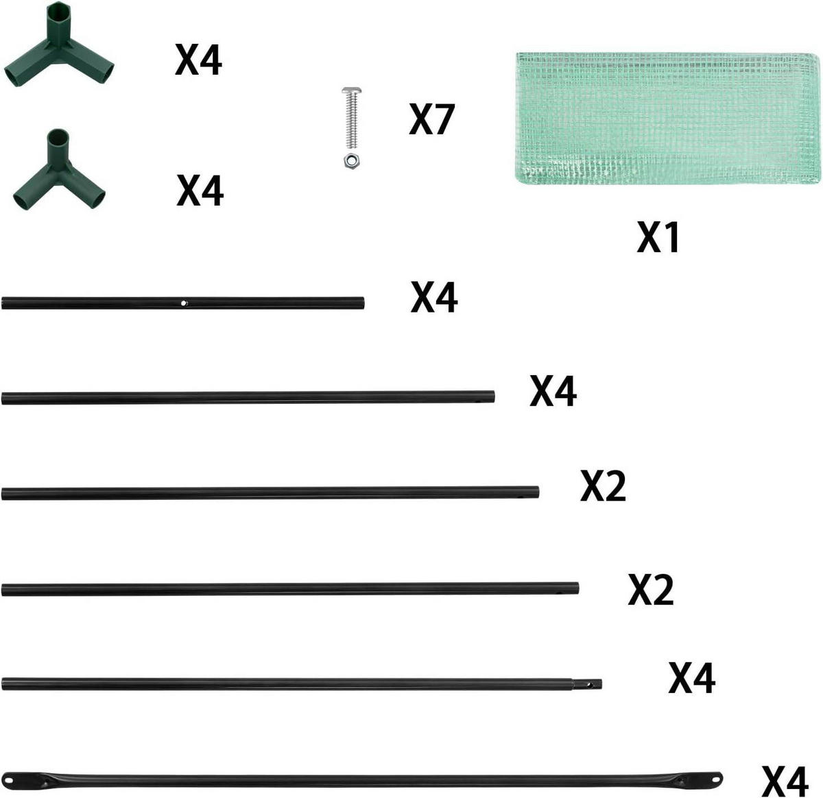 FOLIENGEWÄCHSHAUS, PE-reissfeste, 100x50x150/136 cm - Grün, Textil/Metall (100/150/50cm) - Woltu